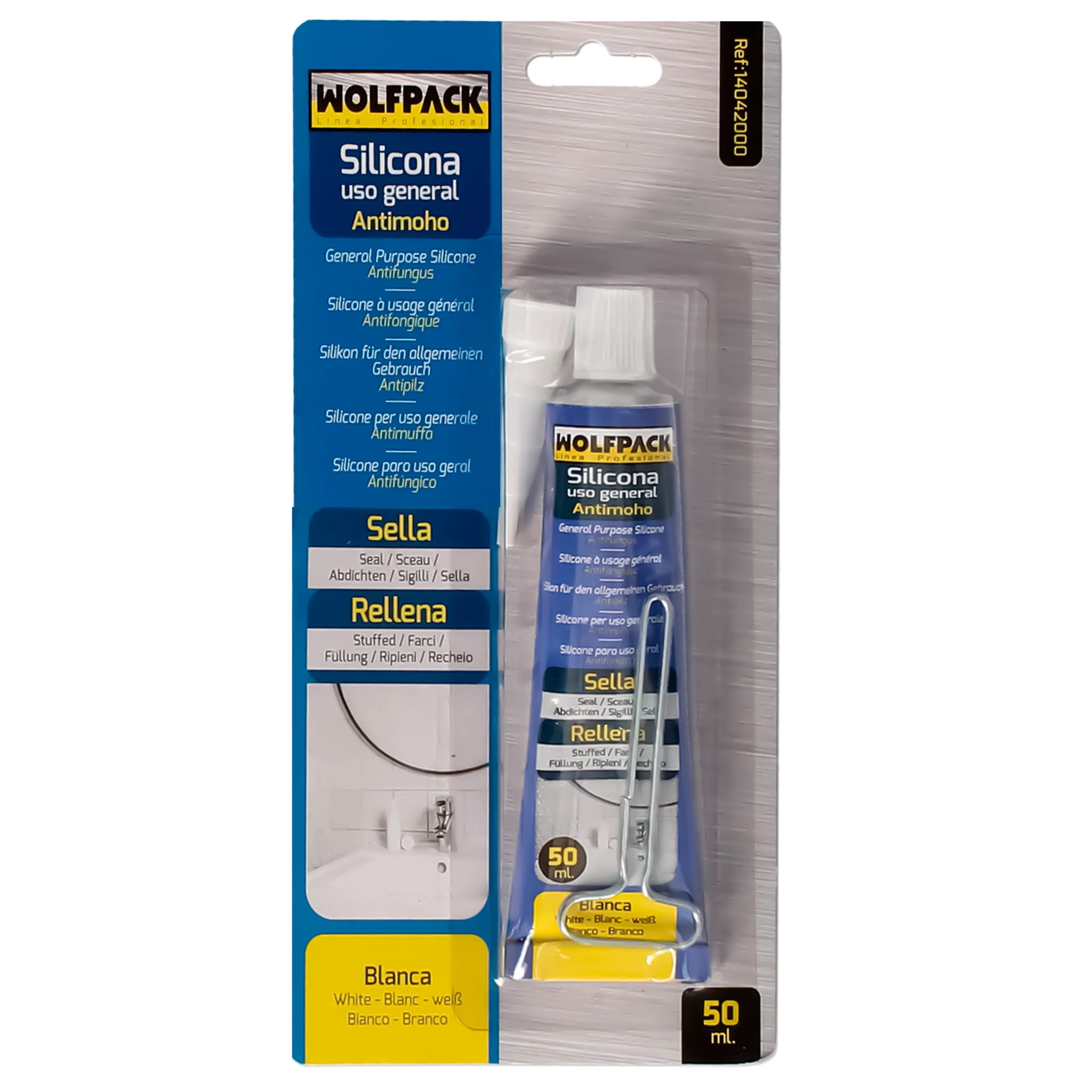 SILICONA ACIDA TUBO 50 CC. BLANCA