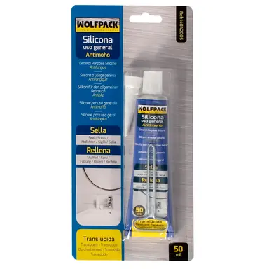 SILICONA ACIDA TUBO 50 CC. TRANSPAR