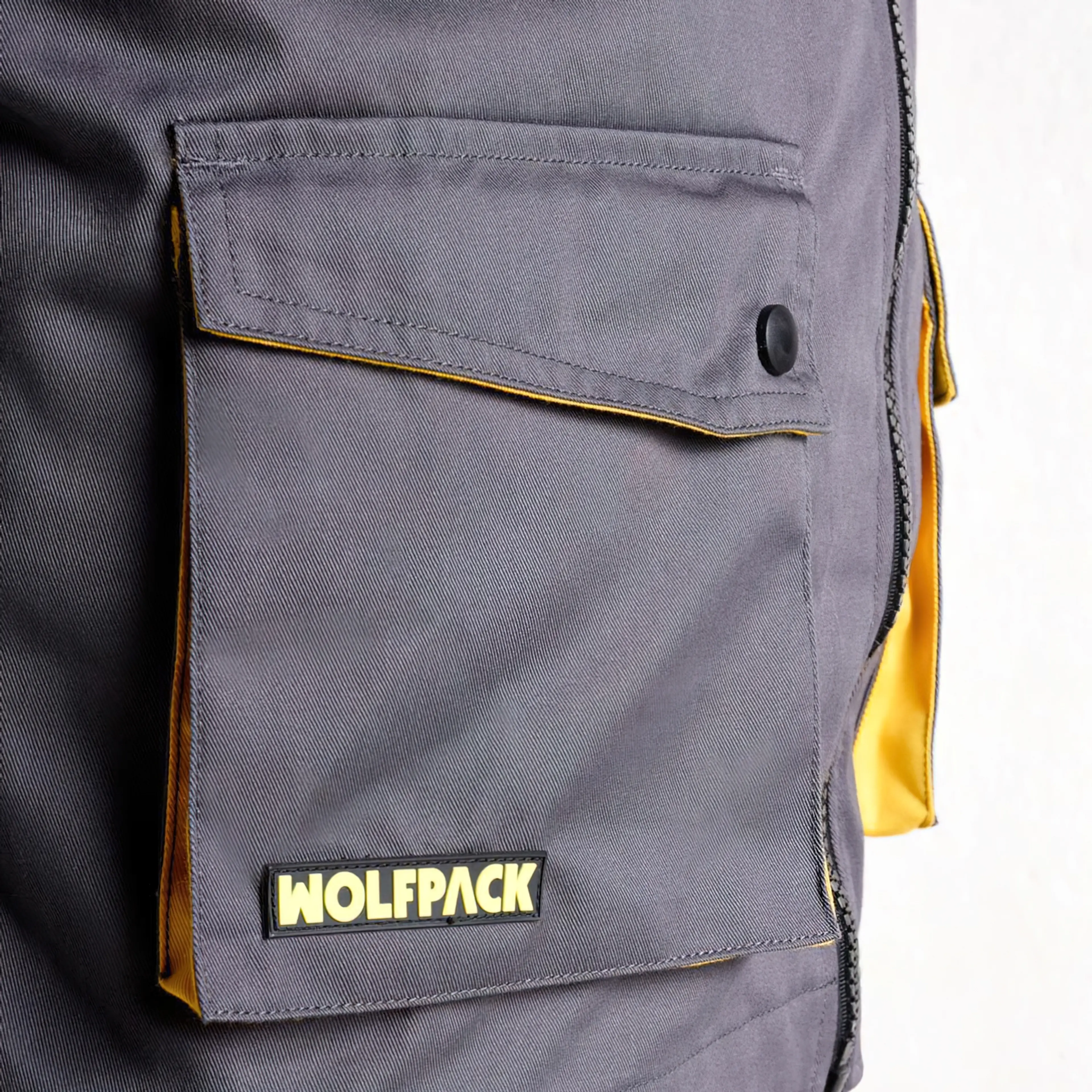 CHAQUETA DE TRABAJO GRIS/AMARILLO T