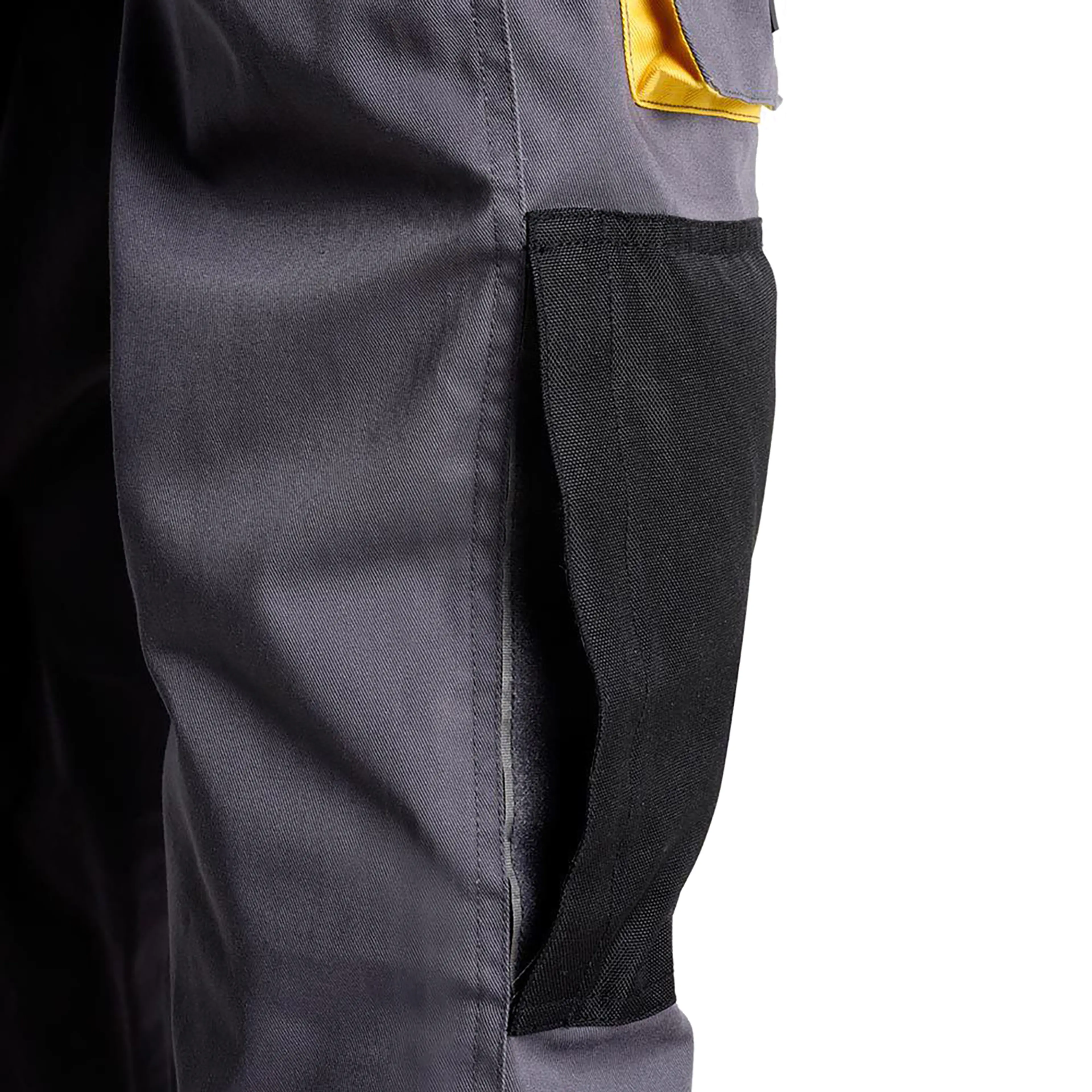 PANTALON DE TRABAJO GRIS/AMARILLO L