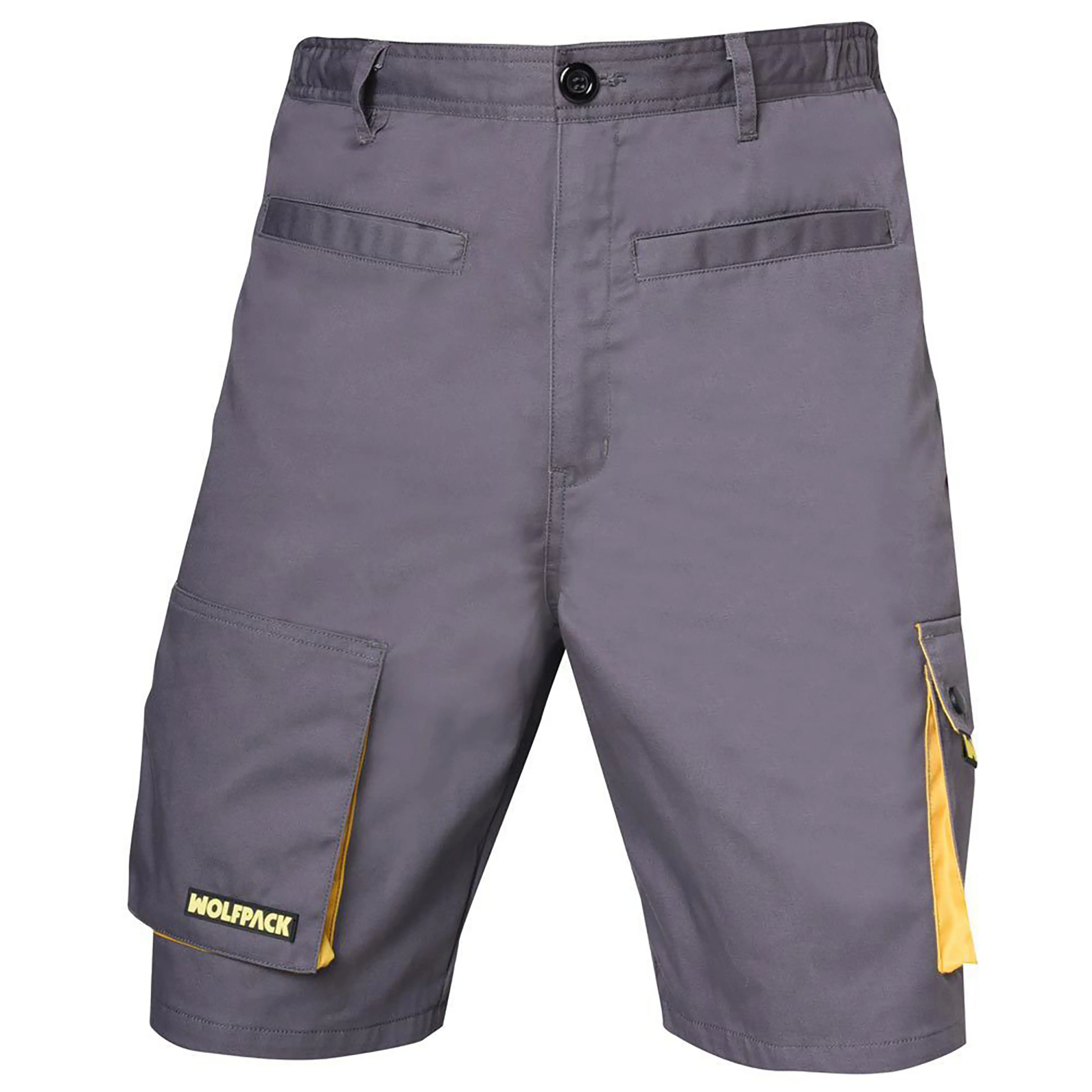 PANTALON DE TRABAJO GRIS/AMARILLO C
