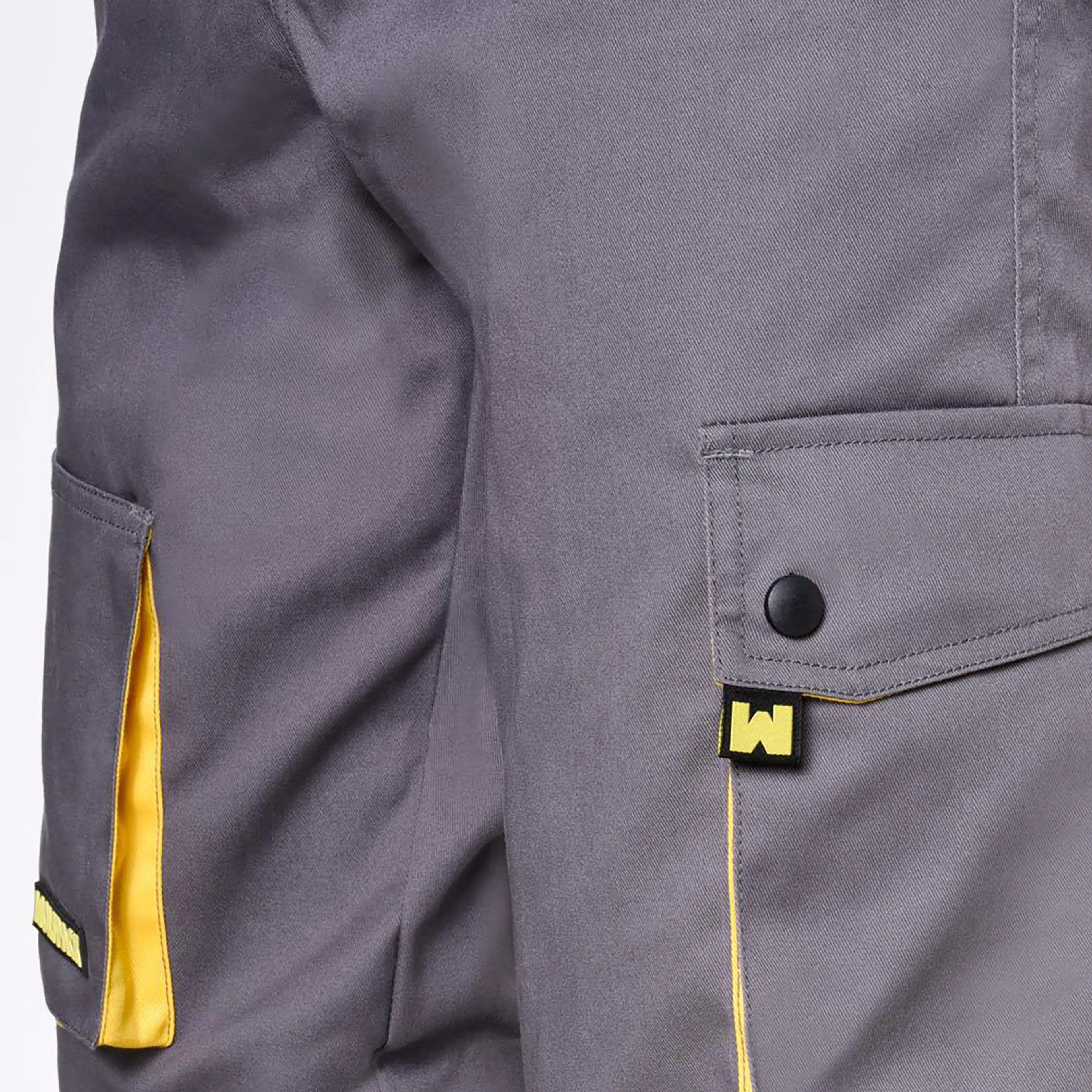 PANTALON DE TRABAJO GRIS/AMARILLO C