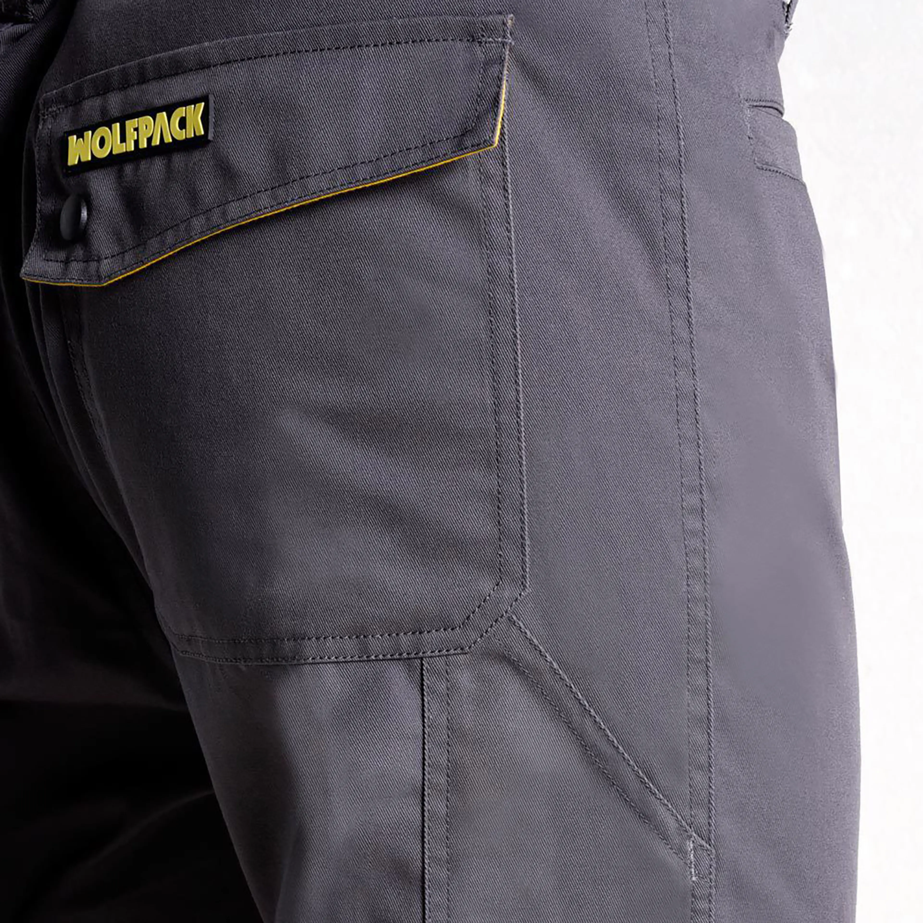 PANTALON DE TRABAJO GRIS/AMARILLO C