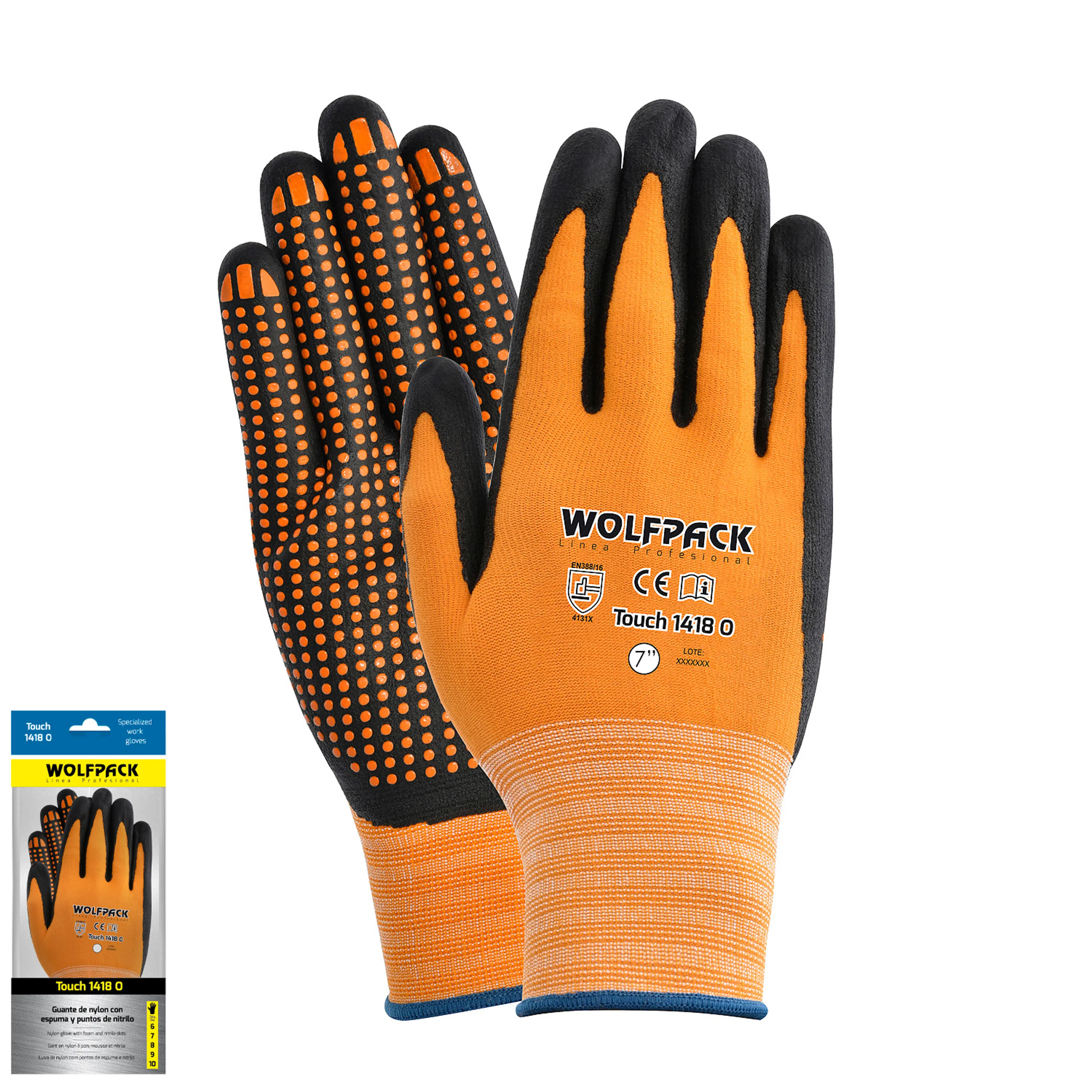 GUANTES NYLON CON PALMA EN FOAM Y P