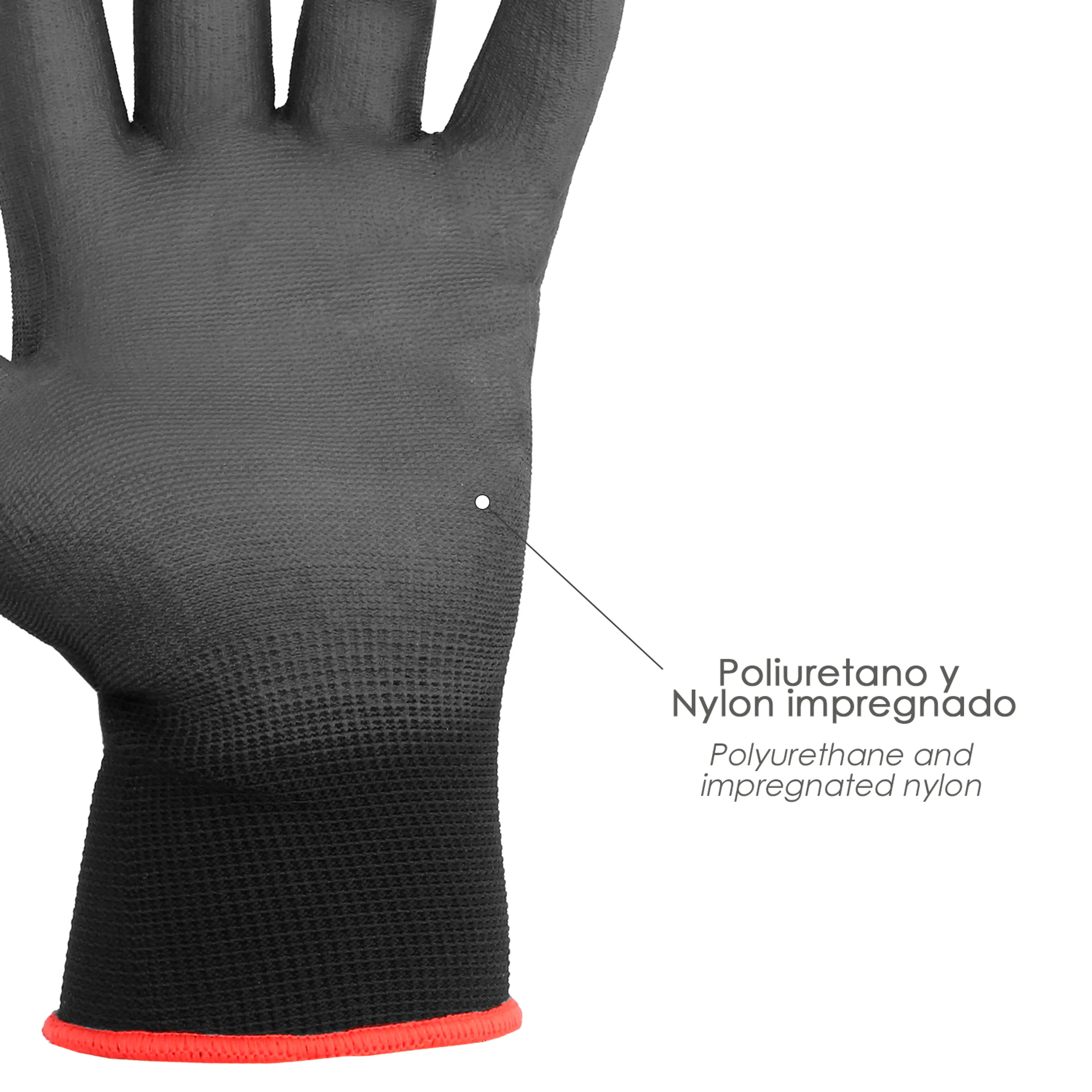GUANTES POLIURETANO / NYLON IMPREGN