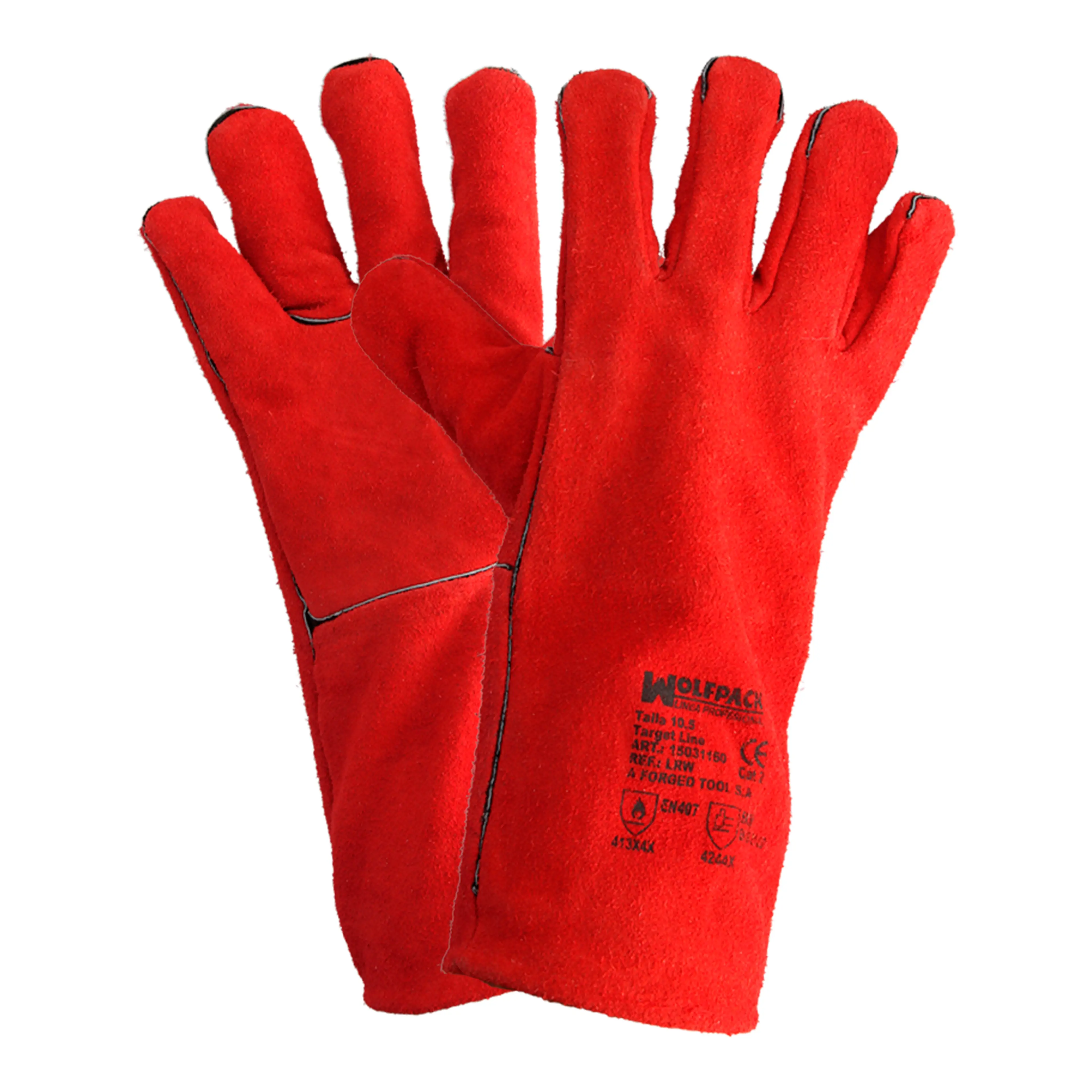 GUANTES SOLDAR DENSO ROJO LARGO