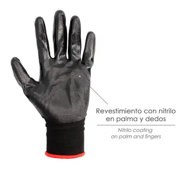 GUANTES NITRILO / NYLON IMPREGNADO 