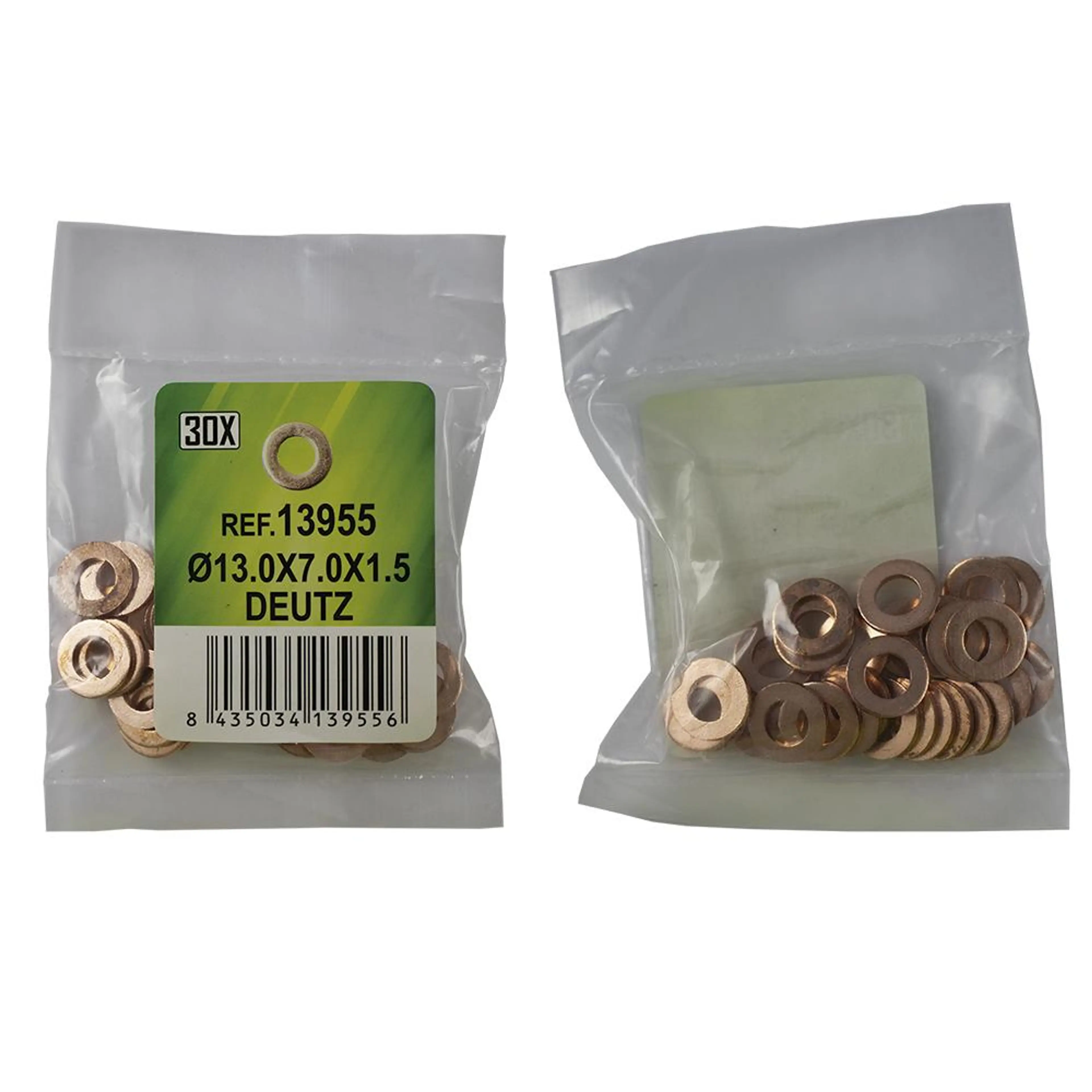 BOLSA DE 30 ARANDELAS DE COBRE PARA