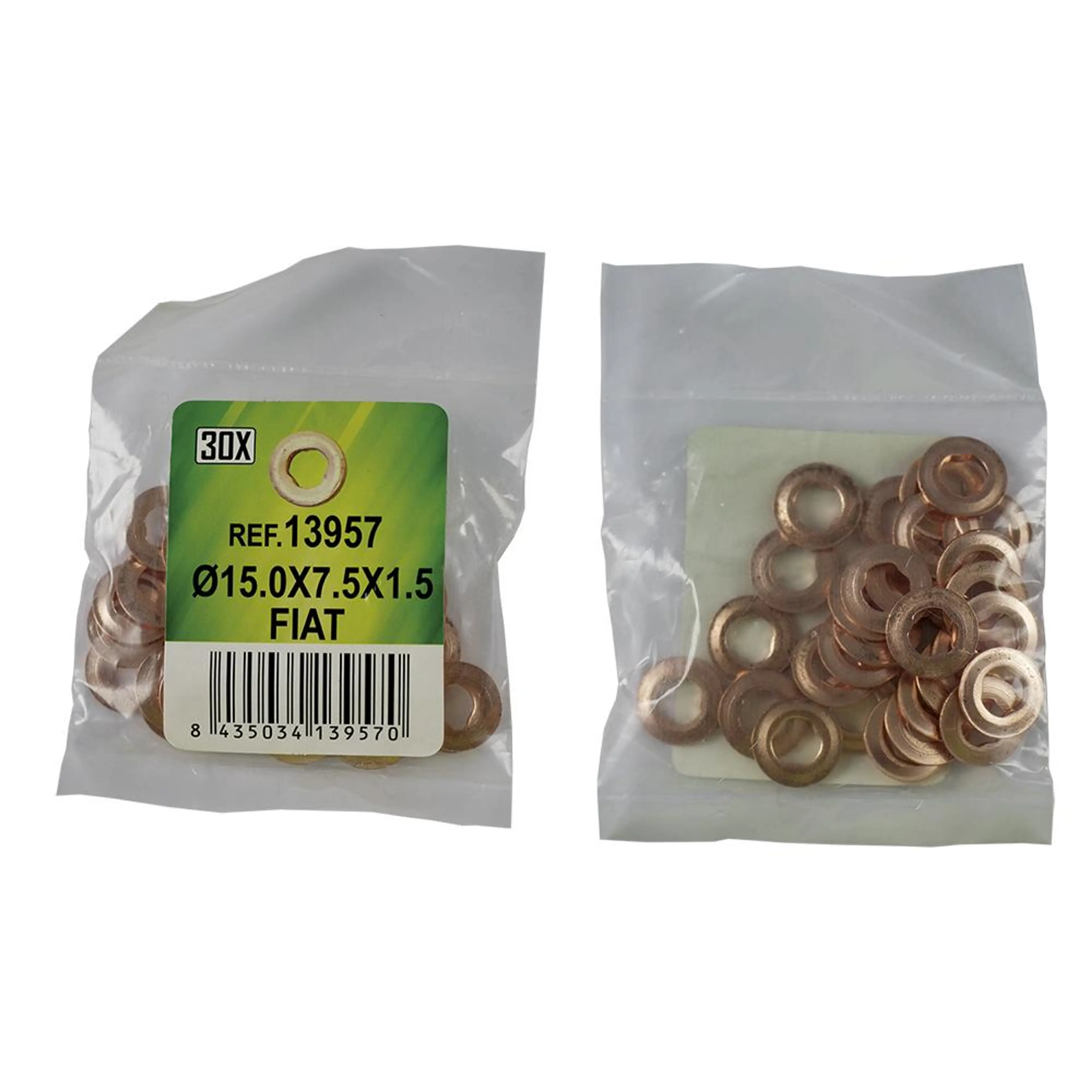 BOLSA DE 30 ARANDELAS DE COBRE PARA