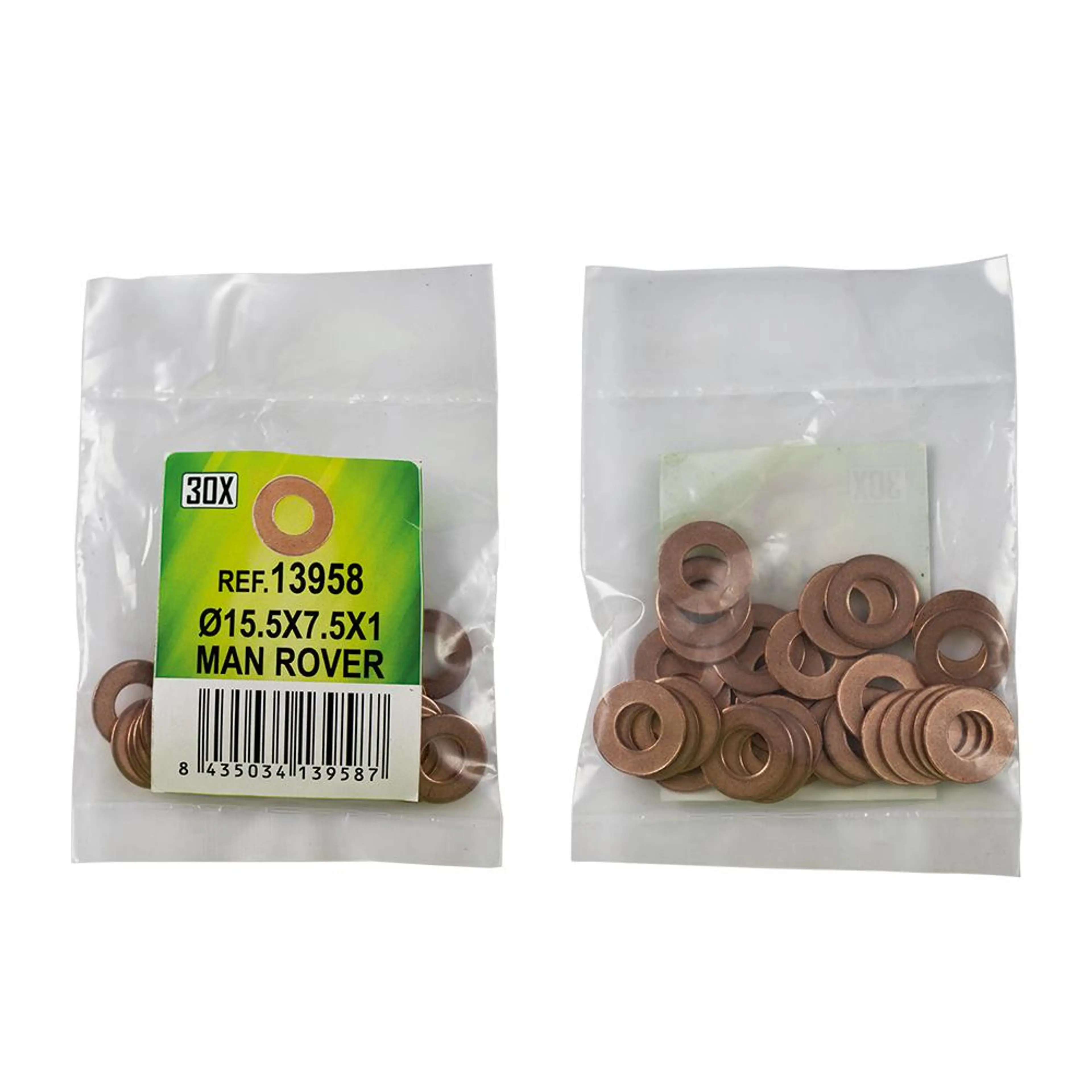 BOLSA DE 30 ARANDELAS DE COBRE PARA