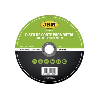 DISCO DE CORTE T42 PARA METAL 125X2