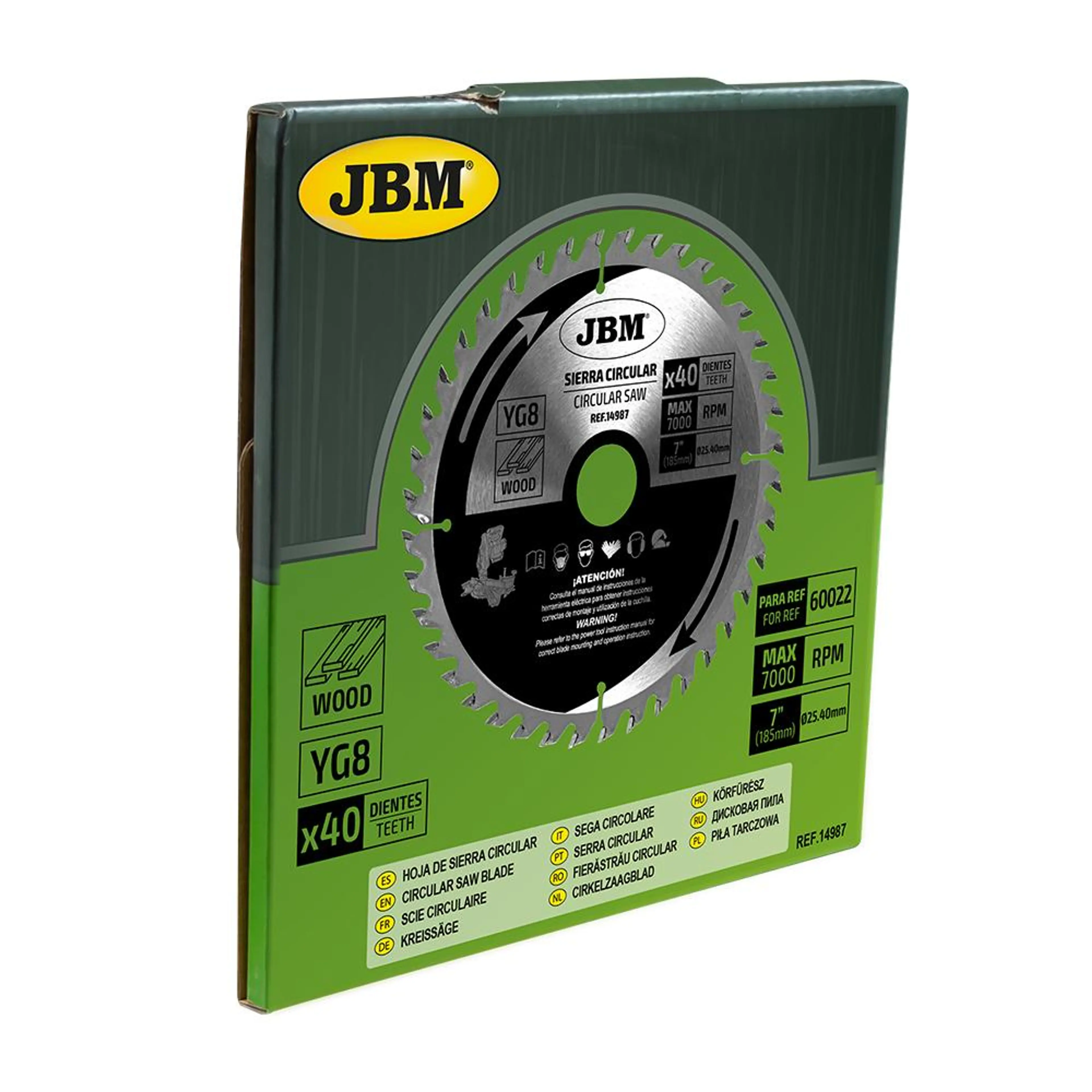 HOJA DE SIERRA CIRCULAR 40T 185MM P