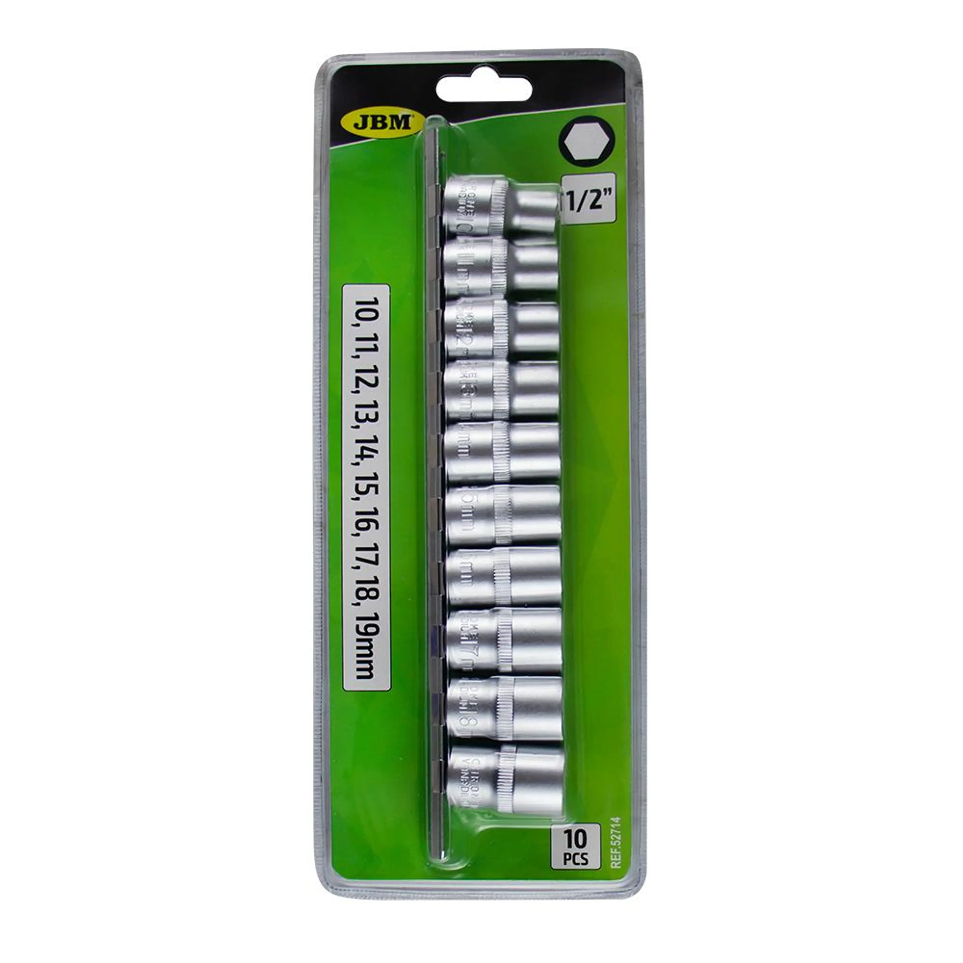 JUEGO DE VASOS 1/2" HEXAGONALES