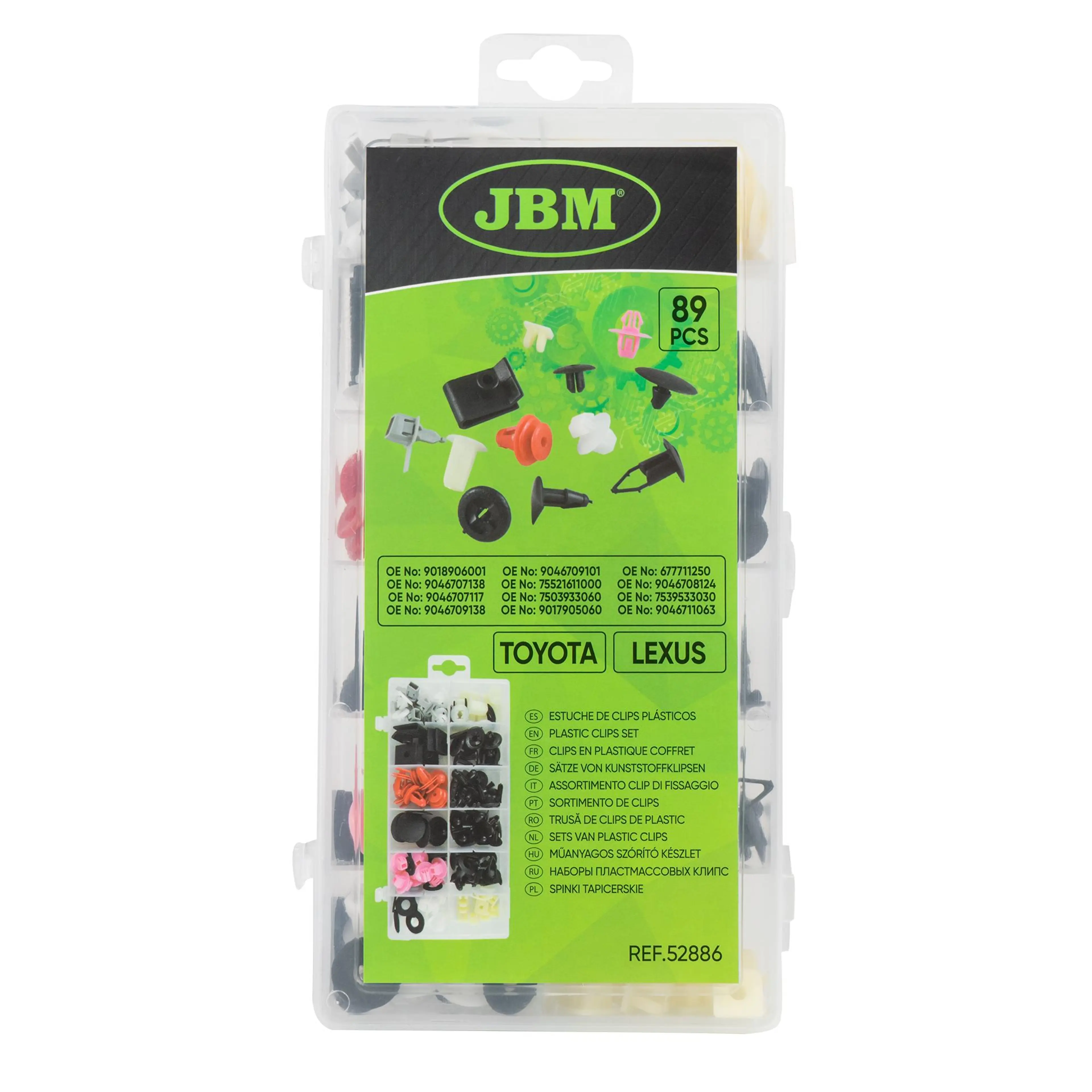 ESTUCHE DE CLIPS PLASTICOS TOYOTA/L