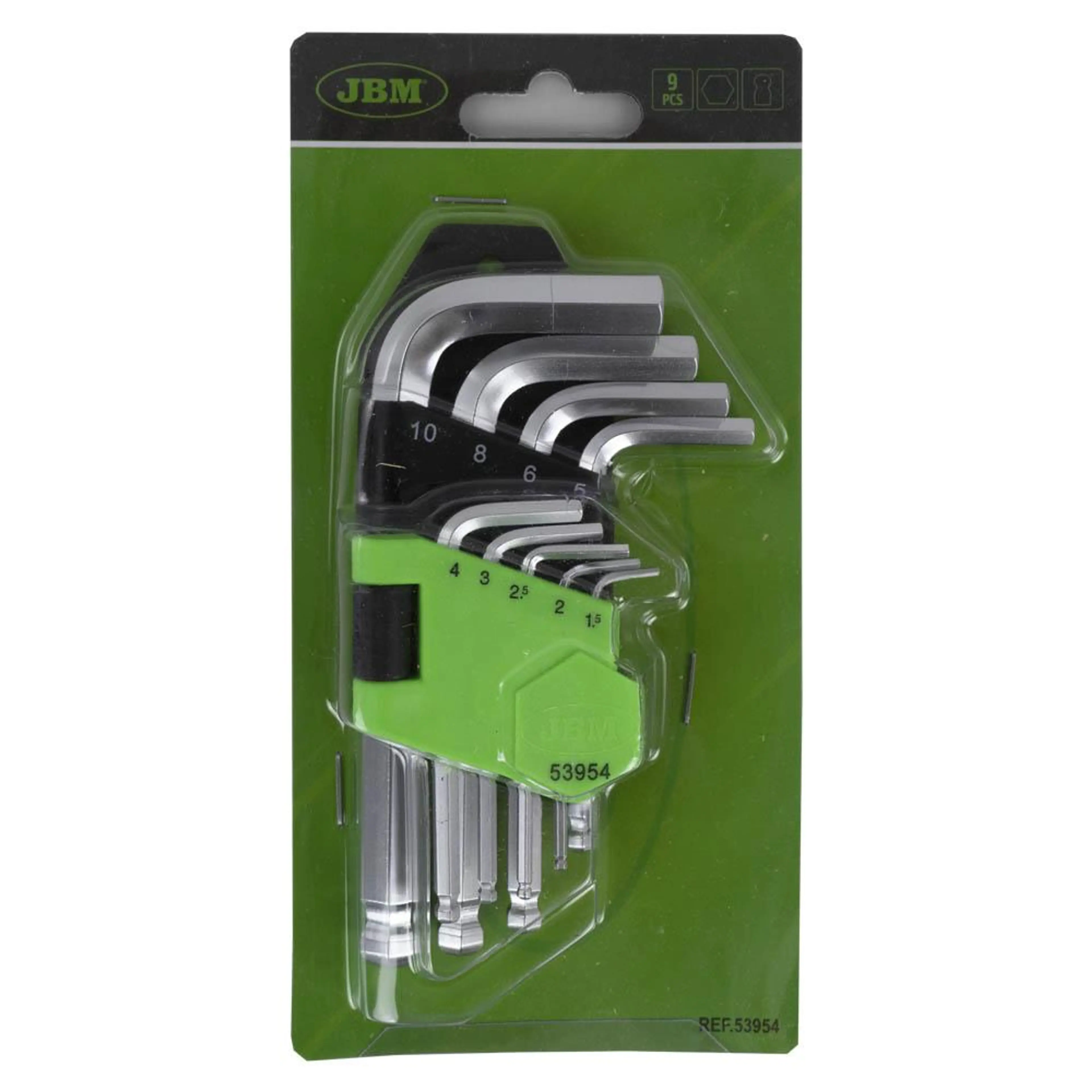 SET DE 9 LLAVES ALLEN CORTAS CON PU