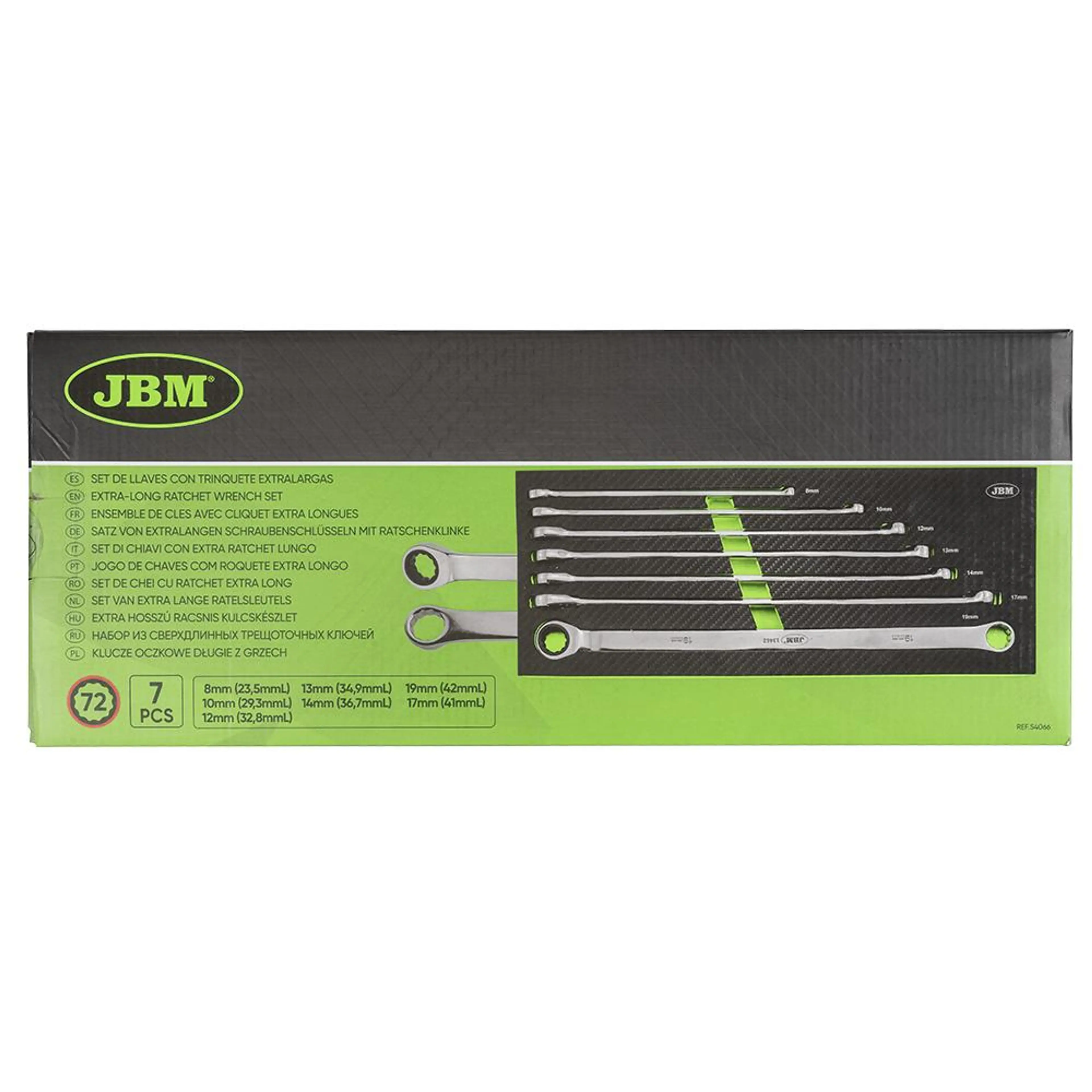 SET DE 7 LLAVES CON TRINQUETE EXTRA