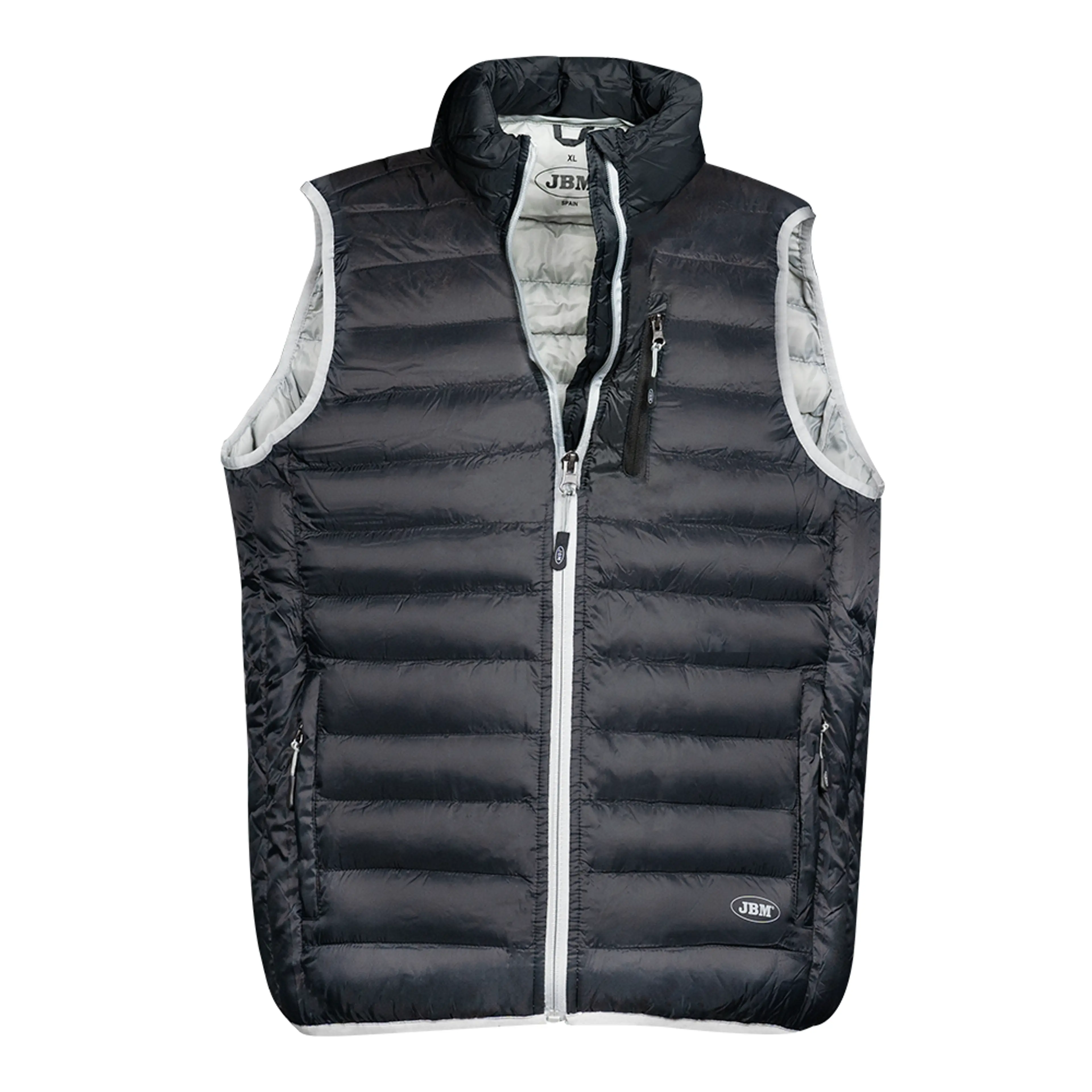 CHALECO GRIS-NEGRO T.L