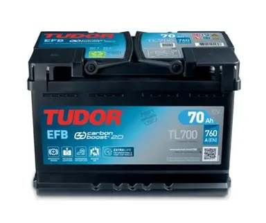 TUDOR 70AH 760EN EFB 278X175X190